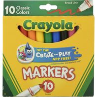 Crayola Classic Colors Broad Line Markers - Nontoxic