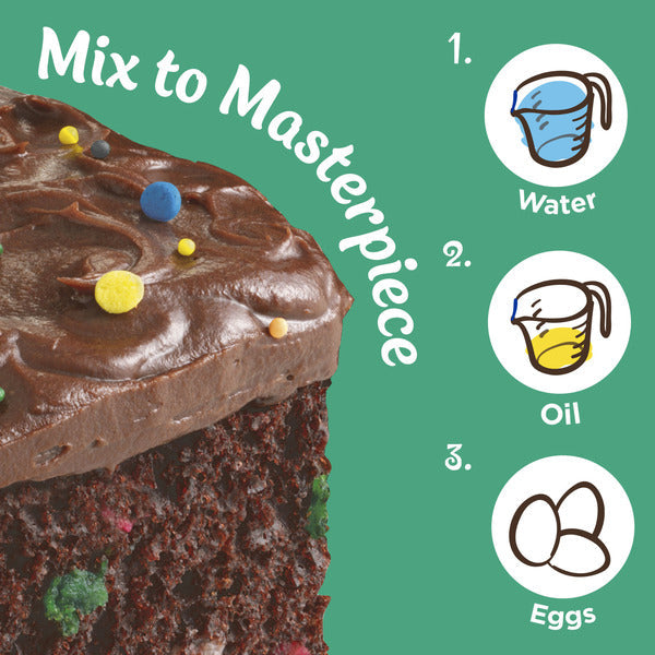 Pillsbury Funfetti Chocolate Cake Mix with Candy Bits, 15.25 Oz