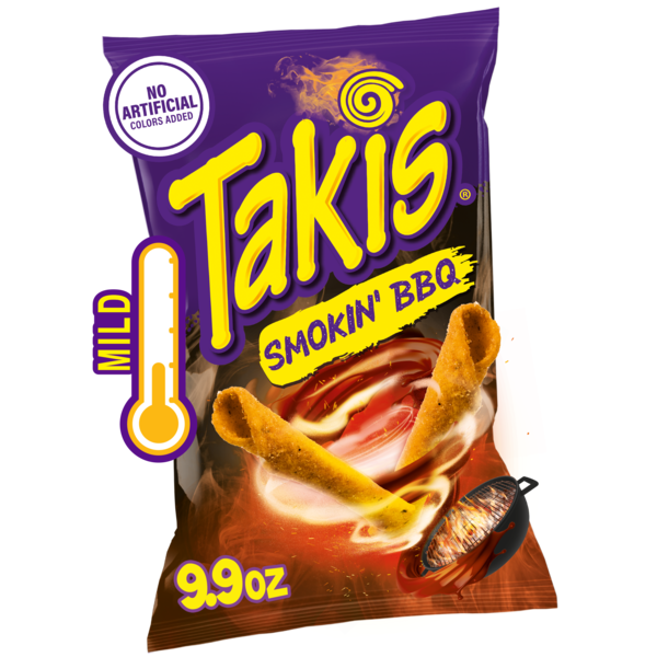 Takis Smokin' BBQ Tortilla Chips Enrollados - 9.9 oz Tamaño para Compartir