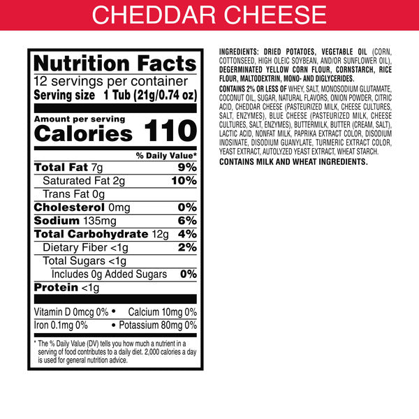 Pringles Cheddar Cheese Potato Crisps - 12 Count Snack Stacks