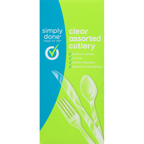 Simply Done Assorted Clear Cutlery Set