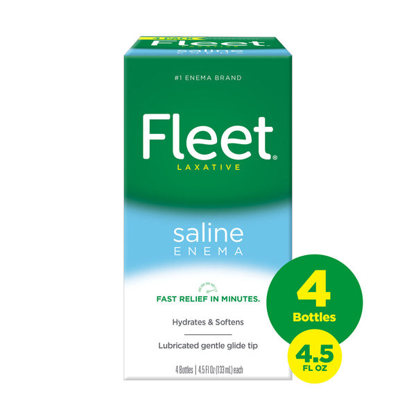 Fleet Laxative Saline Enema with Gentle Glide Tip