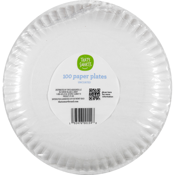 That's Smart! Uncoated Paper Plates - 50 Count