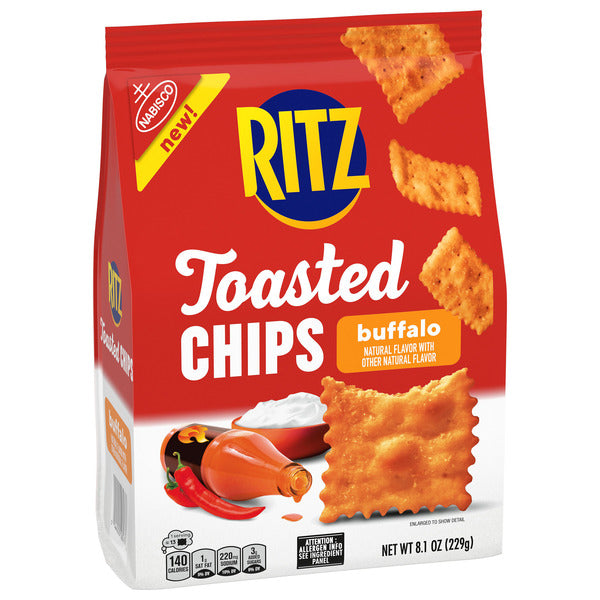 Ritz Toasted Chips Crackers Buffalo - 8,1 oz Snacks de Fête