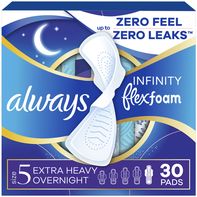 Always Infinity Overnight Pads, Size 5