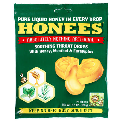 Bonbons au miel mentholé et à l'eucalyptus Honees