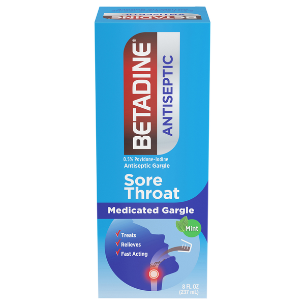 Betadine Enjuague Bucal Medicado - Fórmula Antiséptica de Menta