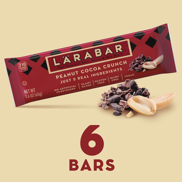 Barres LÄRABAR Cacao Croustillant aux Arachides - Snack Vegan et Sans Gluten