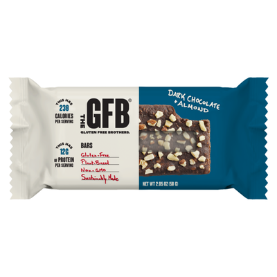 La barra de almendra con chocolate oscuro de GFB