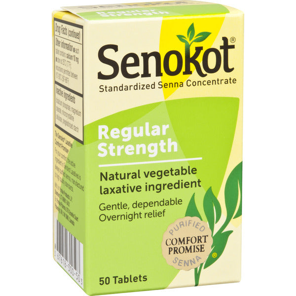 Senokot Senna Concentrate Tablets, Regular Strength, 8.6 mg
