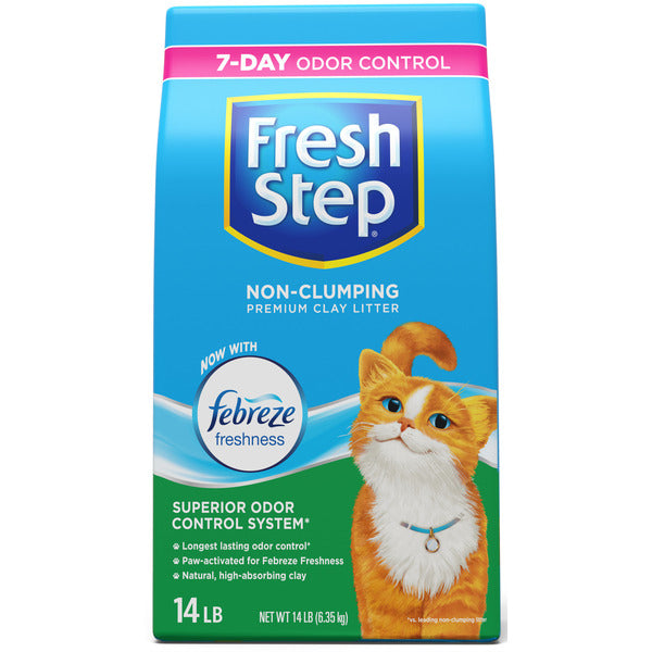 Fresh Step Non-Clumping Cat Litter with Febreze Freshness