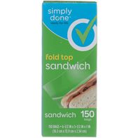Sacs à sandwich Simply Done à fermeture pliable
