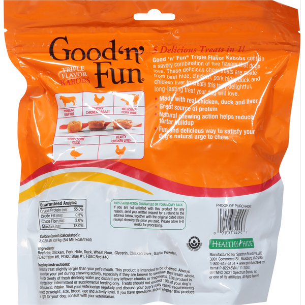 Good 'n' Fun Kabobs, Triple Flavor, 18 Pack