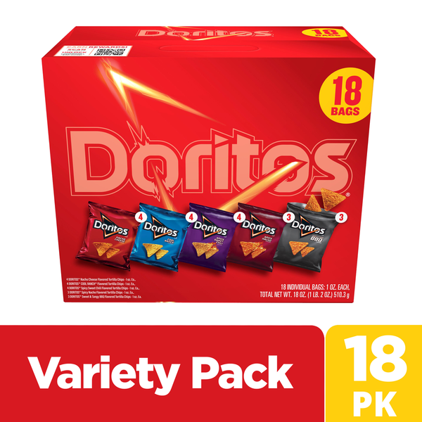 Pack de variété de chips tortilla Doritos