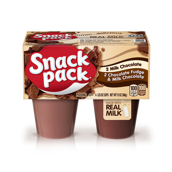 Coupes de Pudding au Chocolat au Lait Snack Pack