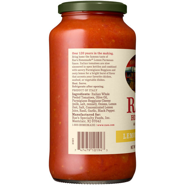 Sauce au Citron et Parmesan de Rao
