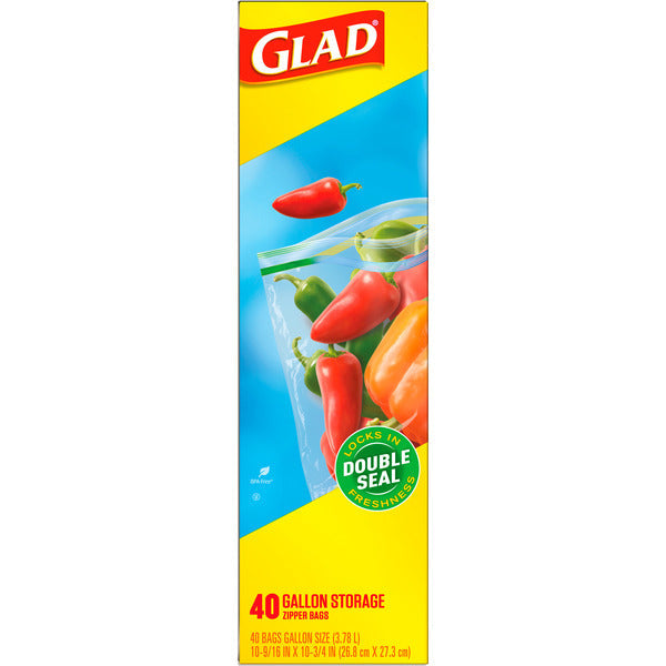 Bolsas de Plástico para Almacenamiento de Alimentos Glad con Cierre de Galón