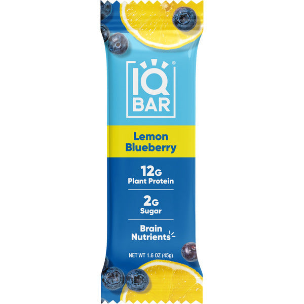 IQBAR Barrita de Proteína de Limón y Arándano - Keto y Vegana