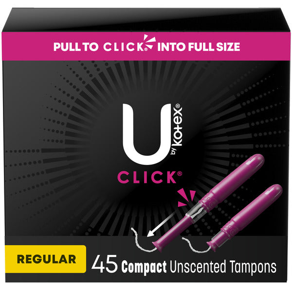 U by Kotex Click Compact Tampones Sin Fragancia, Regular