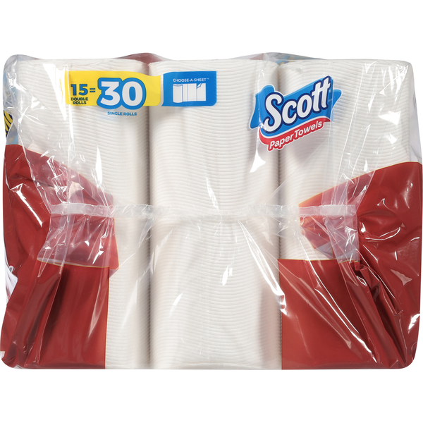 Essuie-tout en papier Scott One-Ply Choose-A-Sheet à absorption rapide en rouleaux triples