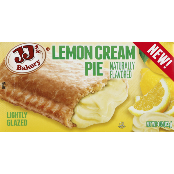 JJ's Bakery Lemon Cream Pie - Lightly Glazed Delight