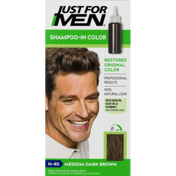 Just For Men Shampoo-In Color, Marrón Medio Oscuro H-40