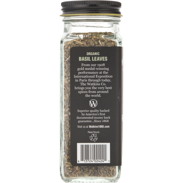 Watkins Organic Basil Leaves - Premium Culinary Herb