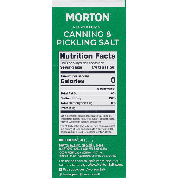 Morton Salt for Canning & Pickling