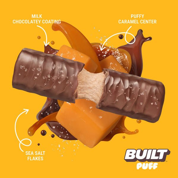 BUILT Puff Protein Bar - Salted Caramel Flavor