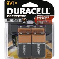 Duracell Coppertop 9V Alkaline Batteries