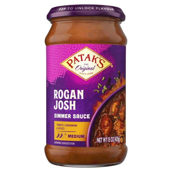 Patak's Rogan Josh Simmer Sauce - Authentic Flavor Experience