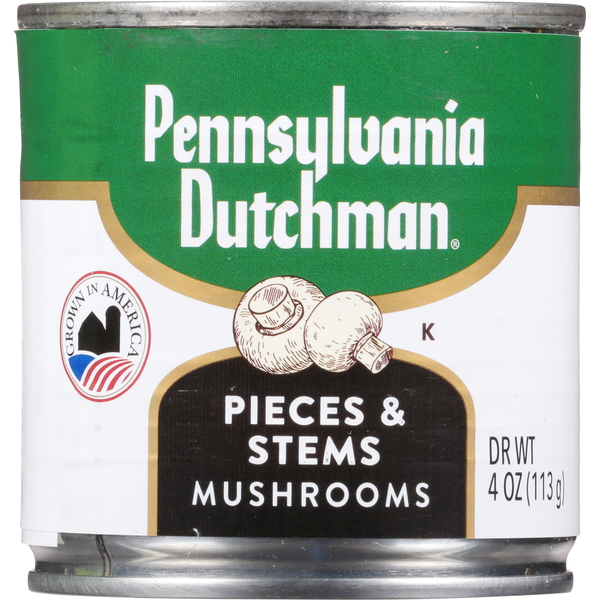 Champiñones enlatados Pennsylvania Dutchman, piezas y tallos