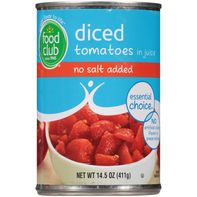 Food Club No Salt Added Diced Tomatoes in Juice