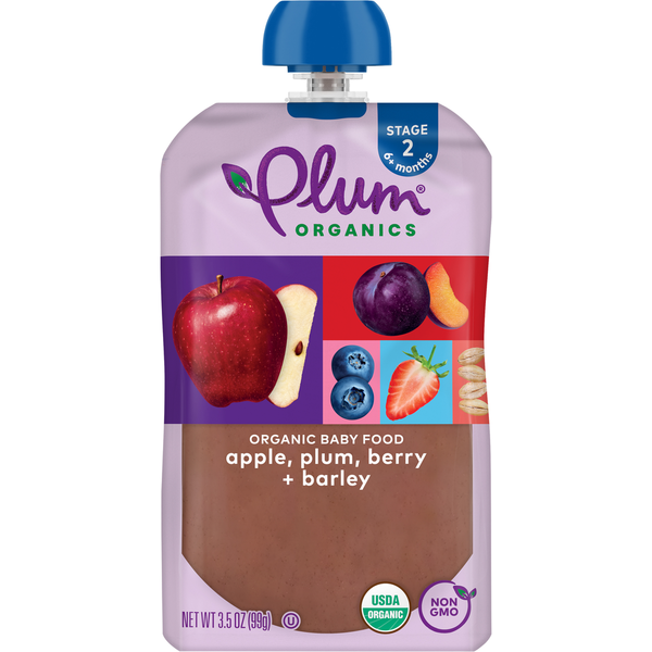 Plum Organics Stage 2 Organic Baby Food - Apple, Plum, Berry & Barley