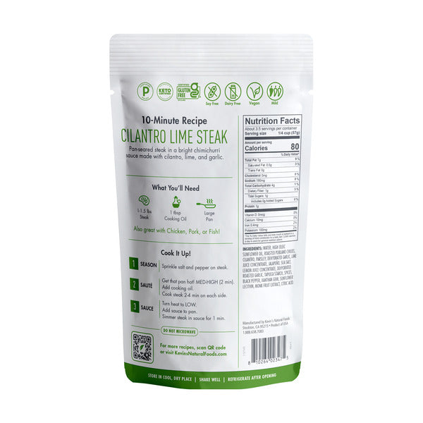 Salsa de Cilantro y Lima de Kevin's Natural Foods