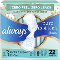Always Pure Cotton Pads, Taille 3, Flux Extra Lourd