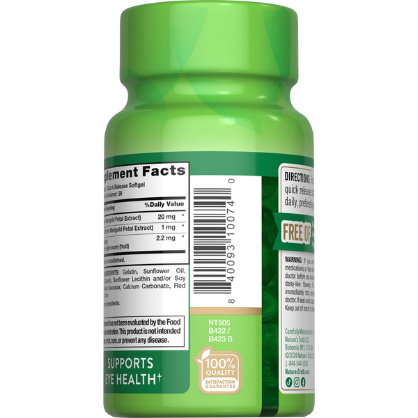 Nature's Truth Lutein plus Zeaxan & Bilberry Softgel