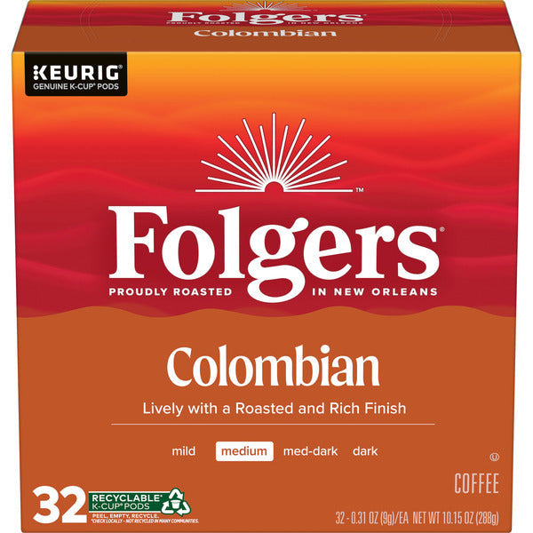 Cápsulas K-Cup de Café Colombiano Folgers, Tostado Medio
