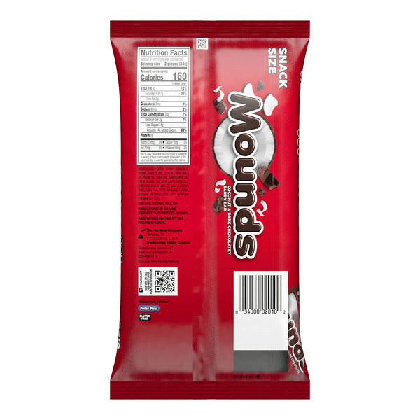 MOUNDS Chocolat Noir et Noix de Coco Taille Snack, 11,3 oz
