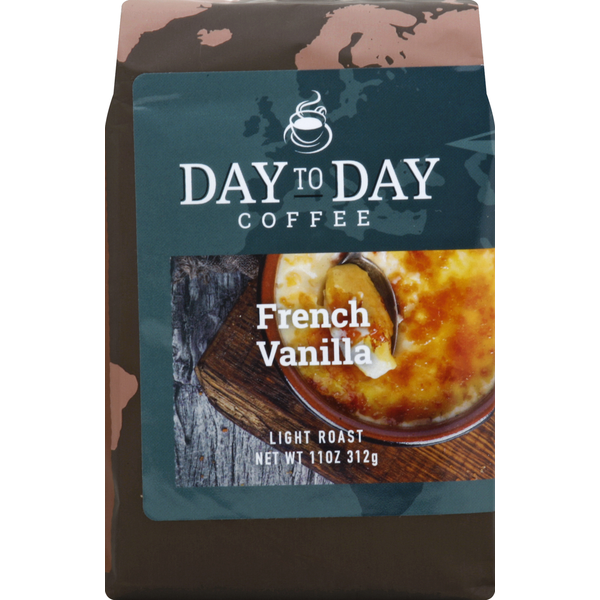 Café au Quotidien, Moulu, Torréfaction Légère, Vanille Française