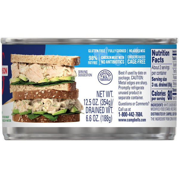 Swanson's Premium Chunk Canned Chicken Breast - 25% Less Sodium