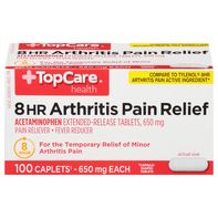 TopCare Alivio del Dolor por Artritis, 8 HR, 650 mg, Comprimidos