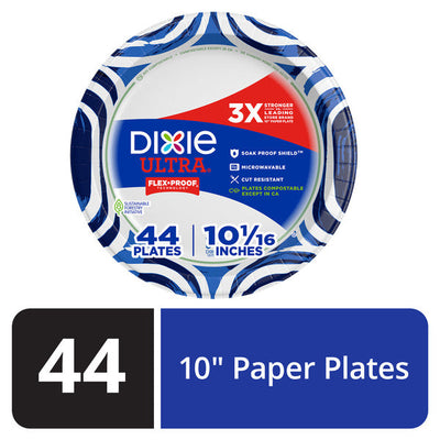 Assiettes en papier DIXIE de 10 pouces - Élégantes et pratiques