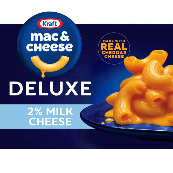 Cena de Kraft Mac & Cheese con salsa de queso de 2% de leche