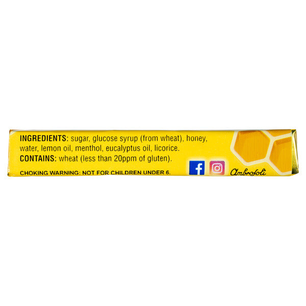 Bonbons au miel, citron, menthol et eucalyptus Honees