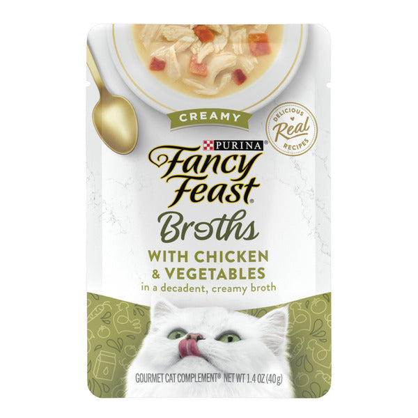Purina Fancy Feast Lickable Wet Cat Food Broth Topper