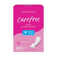 Carefree Panty Liners, Unwrapped, Unscented, 49ct