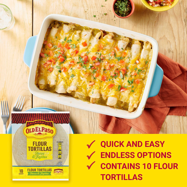 Tortillas de Harina Old El Paso para Tacos y Fajitas
