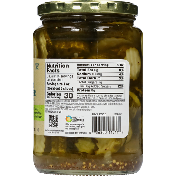 Full Circle Sweet Bread & Butter Pickle Chips