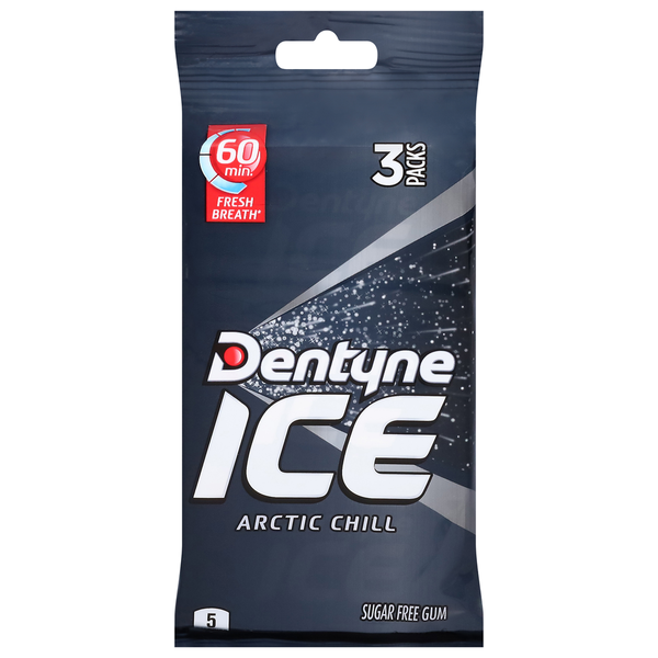 Dentyne Sugar Free Gum - Arctic Chill (3 Packs)